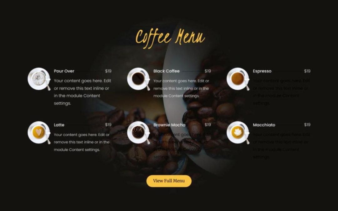 Divi Plus – Coffee Shop #2