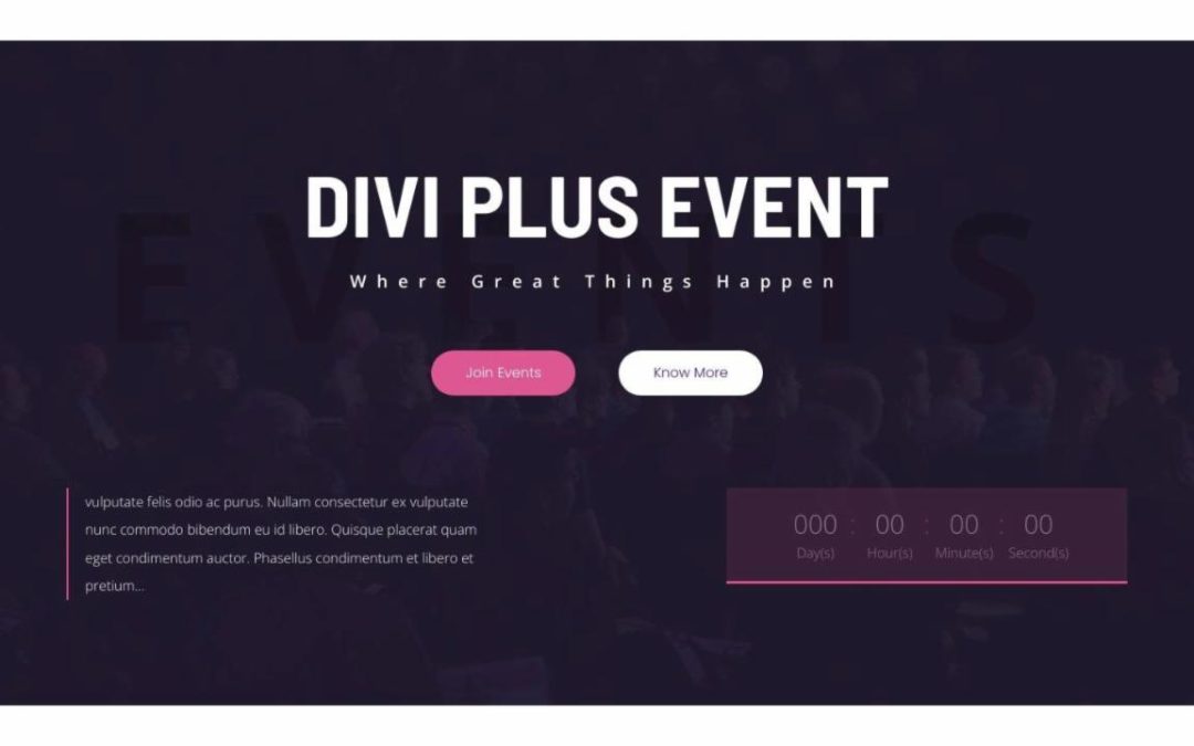 Divi Plus – Event 2 #0
