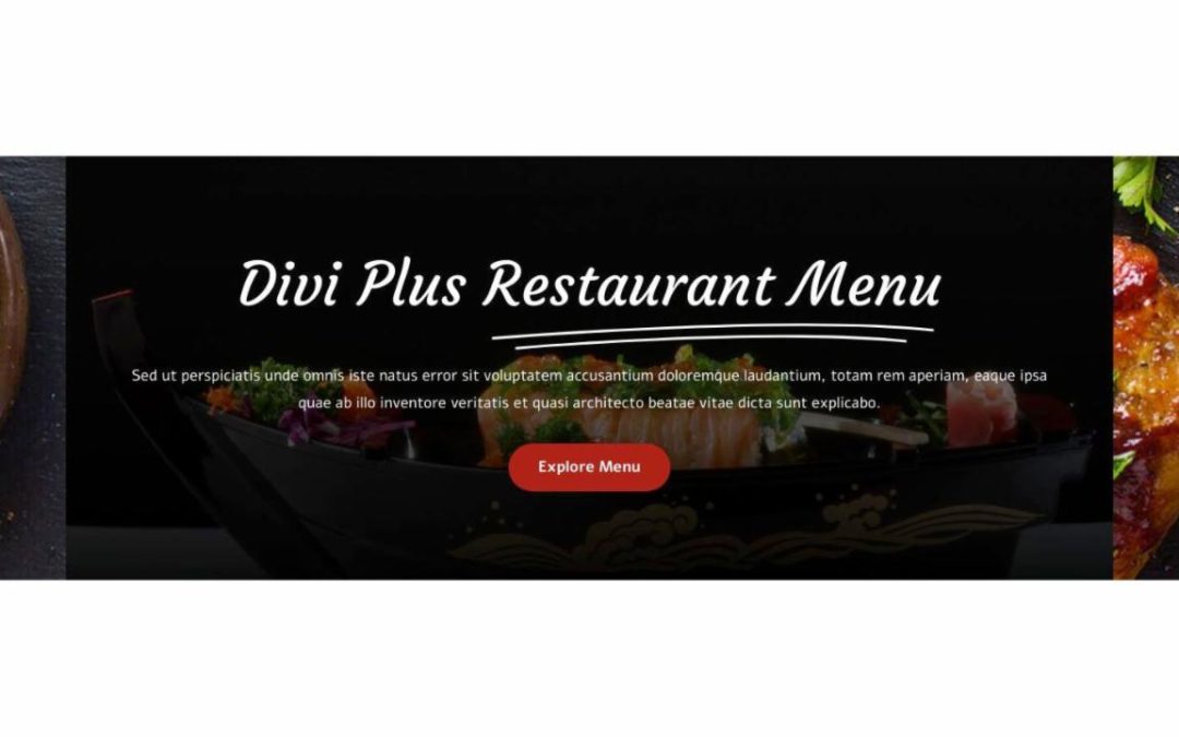 Divi Plus – Restaurant Menu #0