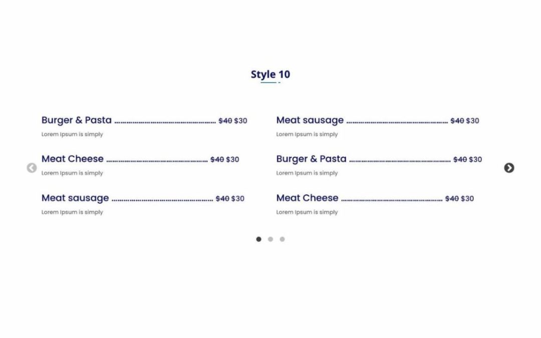 DP Divi Food Menu Slider #10