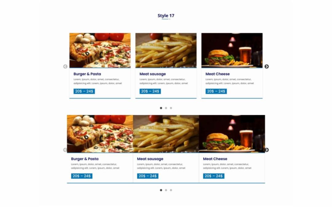 DP Divi Food Menu Slider #17