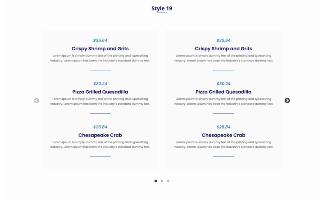 DP Divi Food Menu Slider #19
