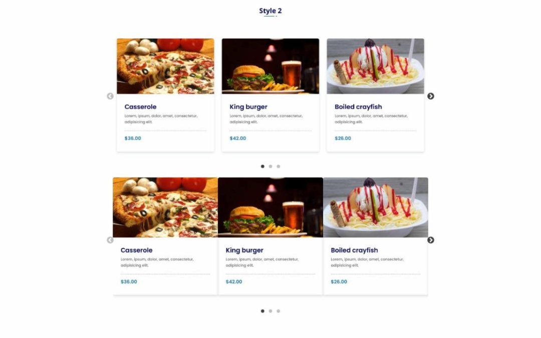 DP Divi Food Menu Slider #2