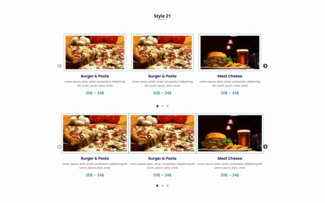 DP Divi Food Menu Slider #21