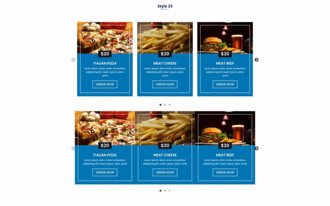 DP Divi Food Menu Slider #23