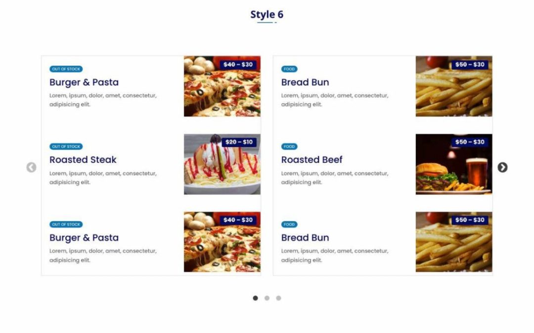 DP Divi Food Menu Slider #6